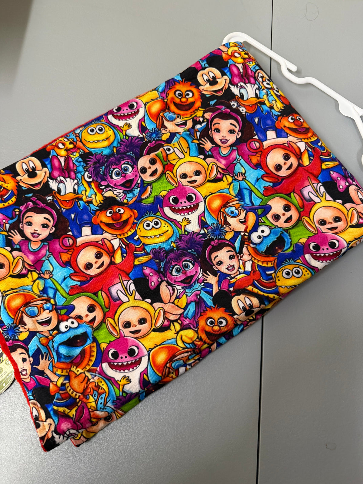 Red mash up bamboo blanket